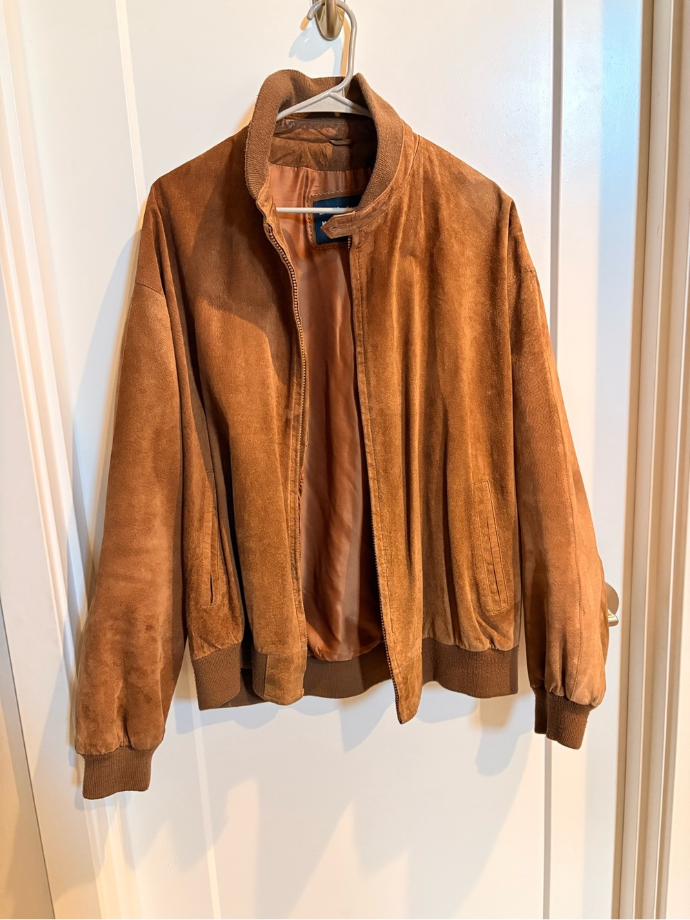 Norm Thompson Brown Suede Bomber Jacket